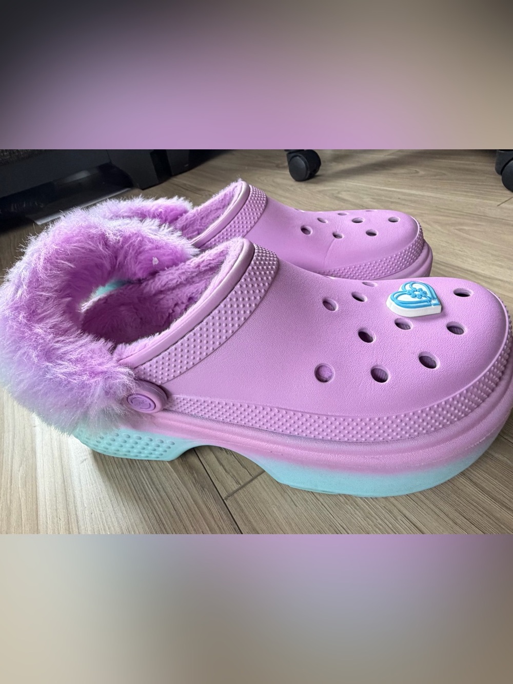 AESPA X CROCS Stomp Lined Pink Clog Sandals W11/M9